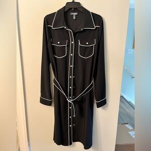 ModCloth Black Western Shirt Dress